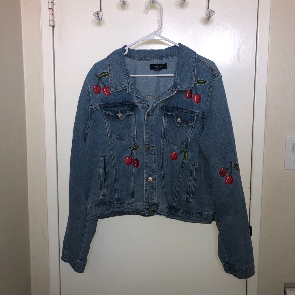 Cherry Jean Jacket